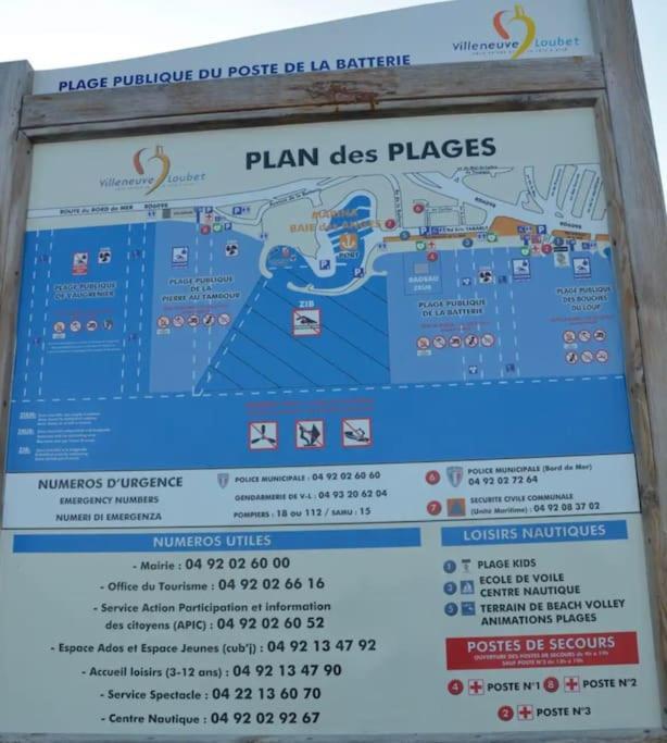Studio A 2 Pas De La Plage Villeneuve-Loubet Ngoại thất bức ảnh